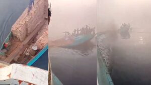 VIDEO: ईंटों से भरी थी नाव, अचानक टकरा गया बड़ा जहाज, फिर दिखा खतरनाक नजारा | Boat…