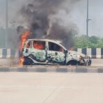चलती कार में फिर लगी आग, बिलासपुर का परिवार बर्निंग कार से…- भारत संपर्क