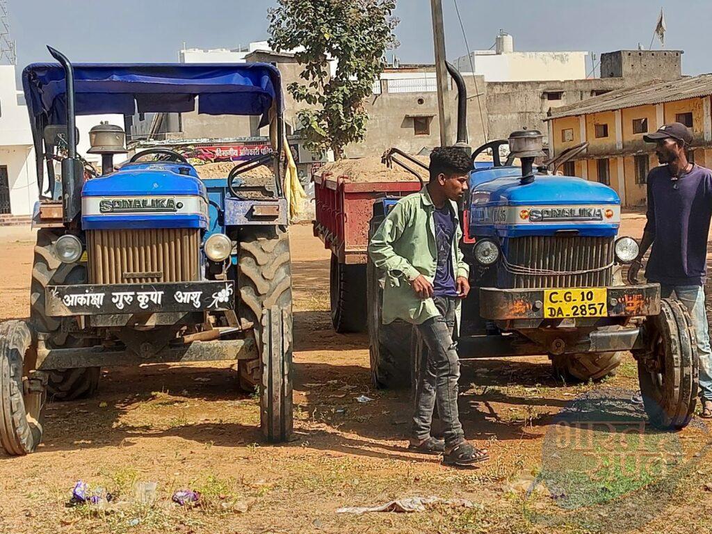 अवैध खनिज परिवहन करते दो हाइवा और चार ट्रैक्टर जब्त — भारत संपर्क