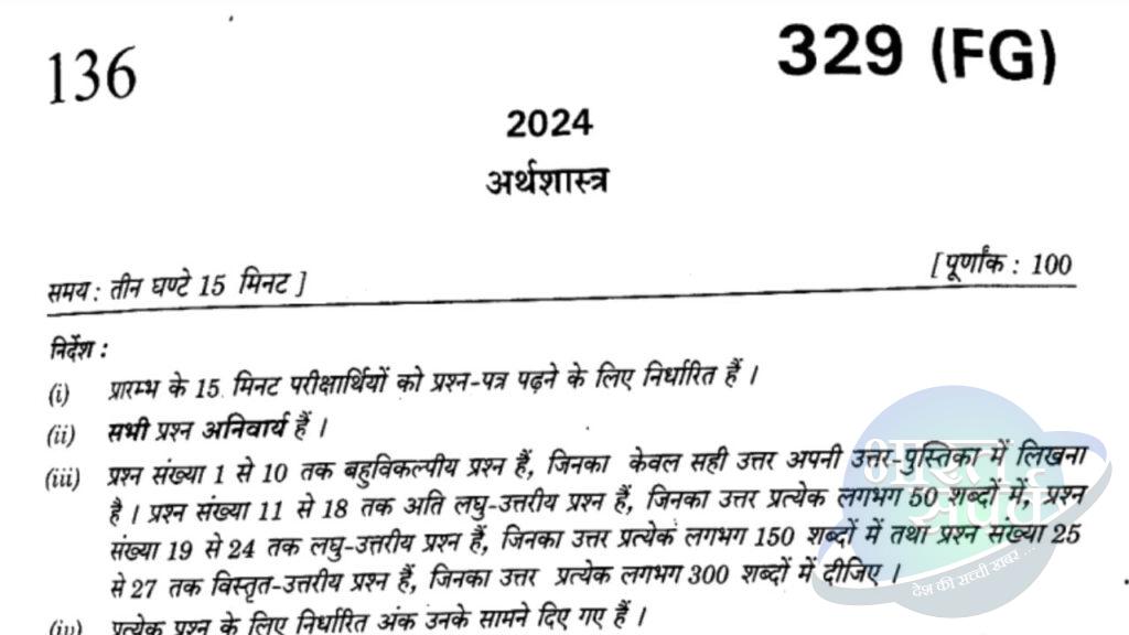 UP Board 12th Economics Paper 2024 PDF Download: यूपी बोर्ड 12th अर्थशास्त्र…