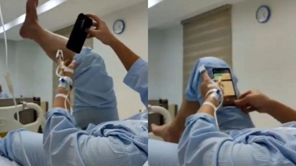 Viral Video: बिस्तर पर लेटे-लेटे मरीज ने फोन चलाने का बैठाया बढ़िया जुगाड़, लोग बोले-…