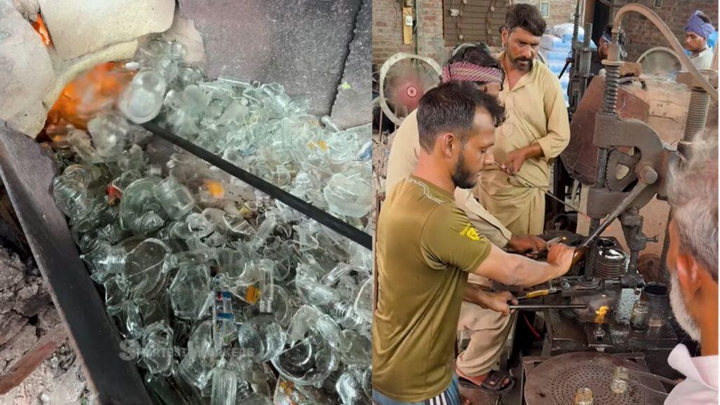 फैक्ट्री में ऐसे बनती है शीशे की जार, VIDEO देख नहीं होगा यकीन