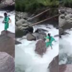 Viral Video: नवजात शिशु की बच जाए जान इसलिए नर्स ने उफनते नाले से लगाई छलांग, वीडियो…