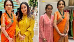 ऑरेंज लहंगा, रानी हार पहन गणेश उत्सव में छाईं नीता अंबानी, देखें तस्वीरें