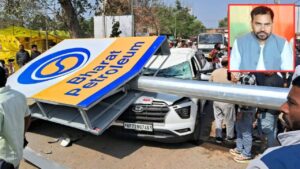 अमेठी-प्रतापगढ़ हाइवे पर बड़ा हादसा, चलती कार पर गिरा भारत पेट्रोलियम का पोलब… – भारत संपर्क