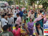 CG में किसानों का आंदोलन, ट्रैक्टर मार्च रोकने पर NH-353 पर बैठे किसान; वाहनों की लगी लंबी लाइन