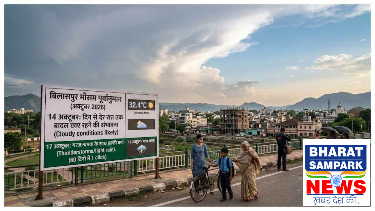 बिलासपुर में 14 को छाएंगे बादल, 17 अक्टूबर को गरज-चमक का अलर्ट, जानें कब से बढ़ेगी ठंड