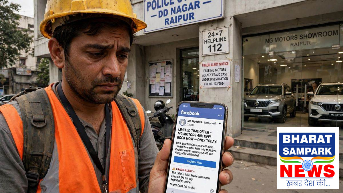 रायपुर में MG मोटर्स एजेंसी के नाम पर 21 लाख की ठगी, फेसबुक विज्ञापन देखकर किया था आवेदन